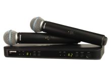 זוג מיקרופונים אלחוטיים איכותיים Shure BLX288E/B58