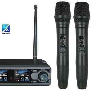 זוג מיקרופונים אלחוטיים איכותיים TRX AUDIO X-5000 (עם תדר משתנה)
