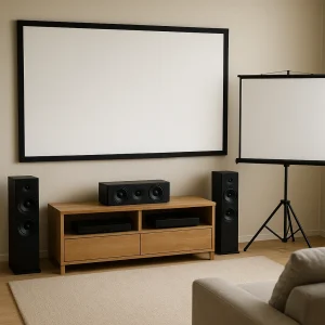 Sound Center | סאונד סנטר — מסך הקרנה לבית או עם חצובה: מה לקנות ומה חשוב לדעת