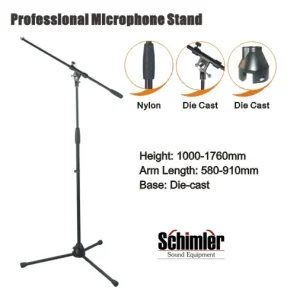 סטנד מיקרופון אלומיניום Schimler S-12