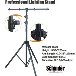 סטנד תאורה T-BAR Schimler S-14 – עד 3.25 מטר